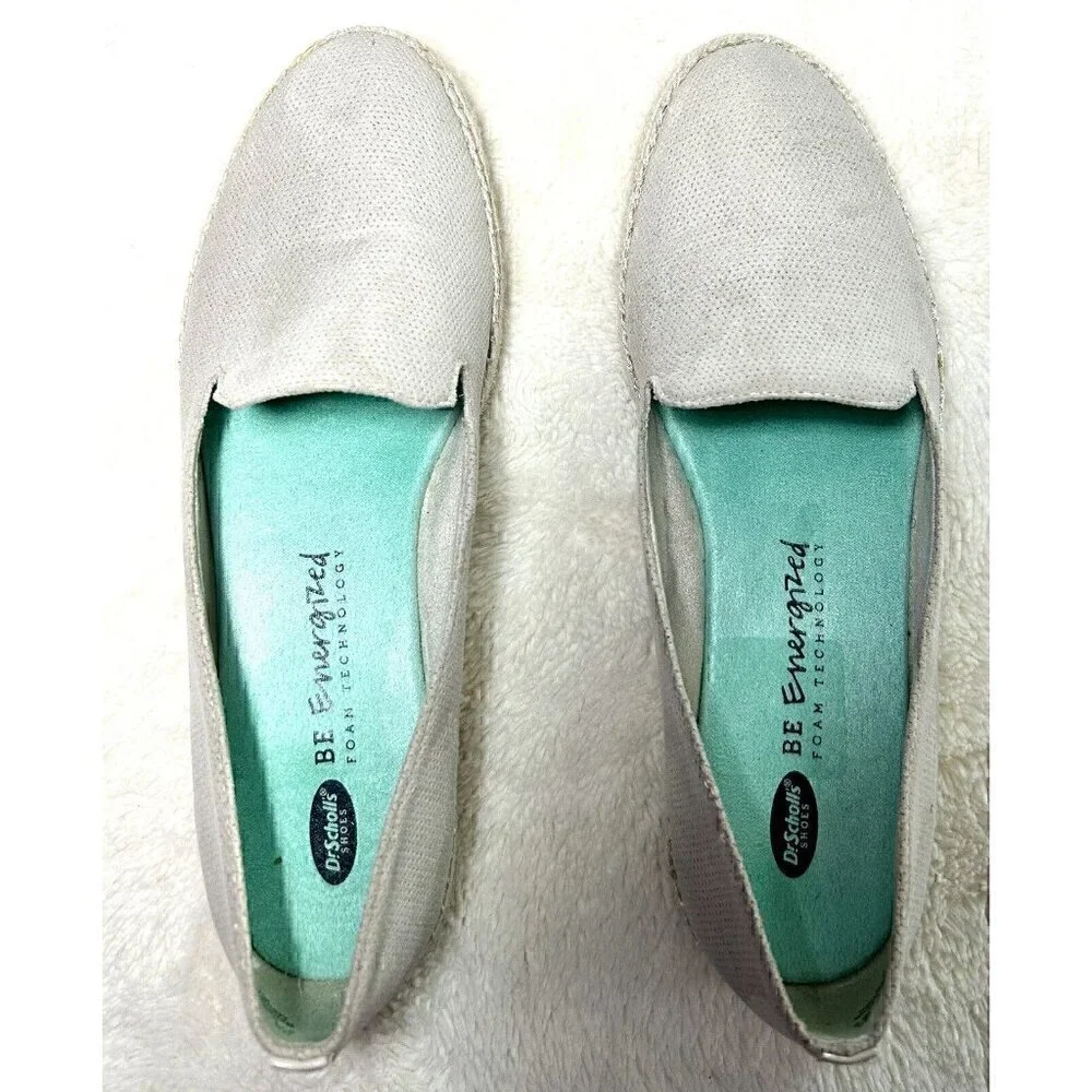 Dr. Scholls Shoes‎ Womens Find Me Loafer Oyster Microfiber Espadrilles Size 9.5